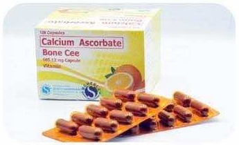 Bone Cee Calcium Ascorbate capsule box
